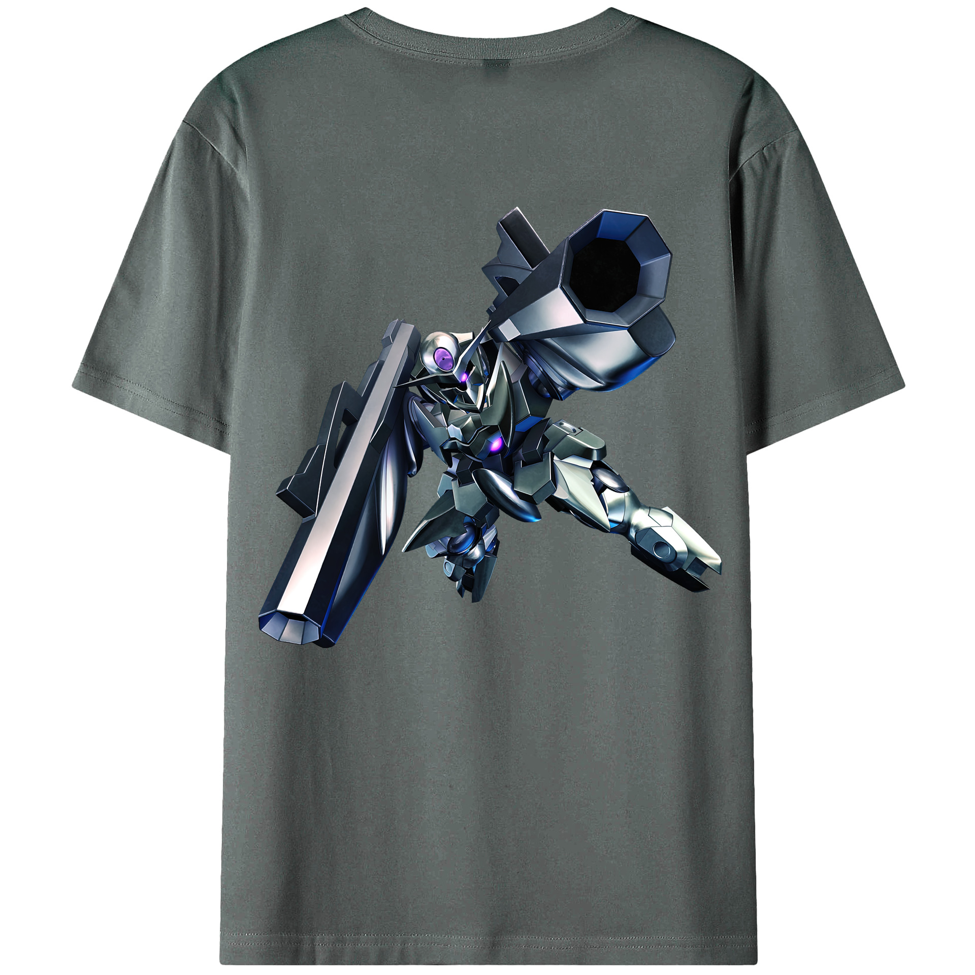 （画像用） 機動戦士ガンダム Mobile Suit Gundam 綿100％ メンズ半袖Tシャツ（バックプリント） 通気性